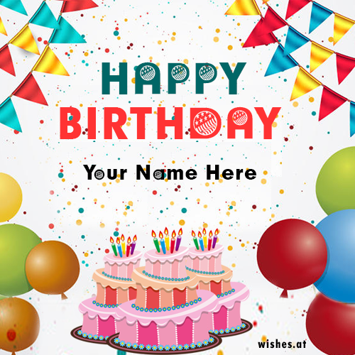 Happy Birthday Wishes Image Online with Name Card