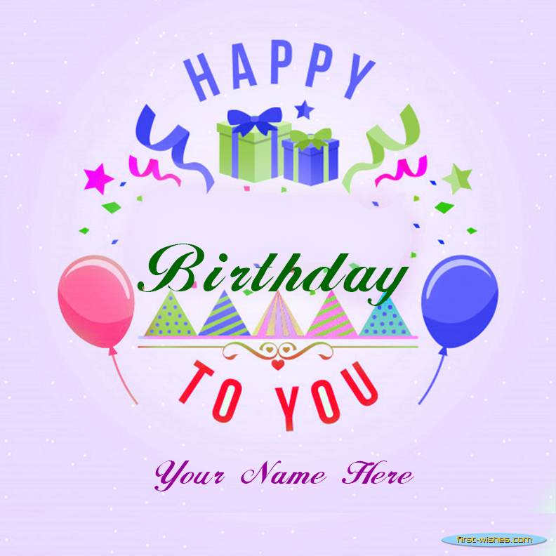 Birthday Wishes with name Card Image