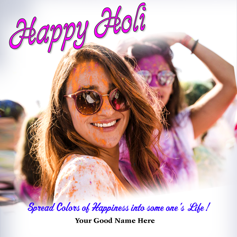 2024 Holi Wishes Image In Hindi With Name