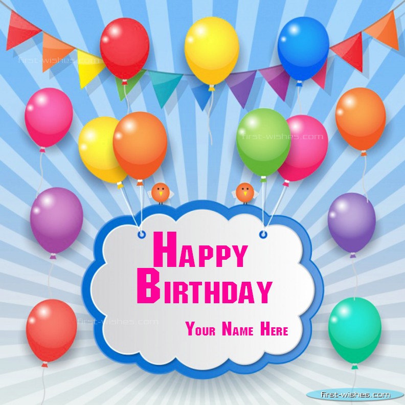 Happy Birthday Wishes Image with Name Online bday
