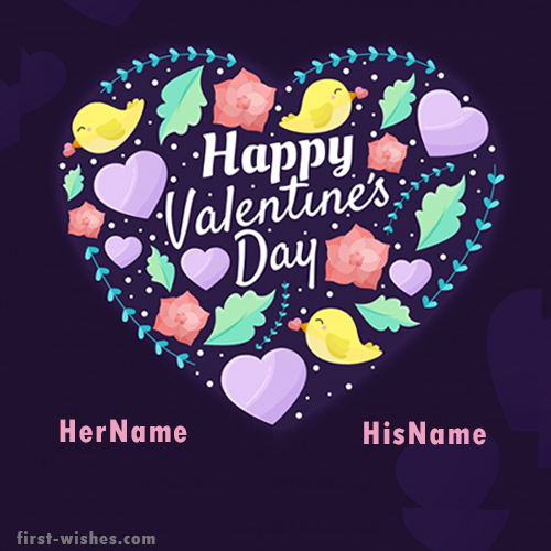 Happy Valentines Day To Lover With Name First Wishes