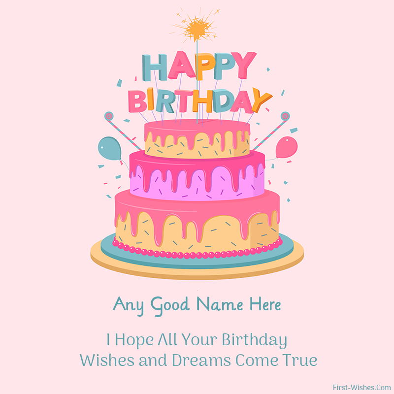 happy birthday cake with name edit cake images