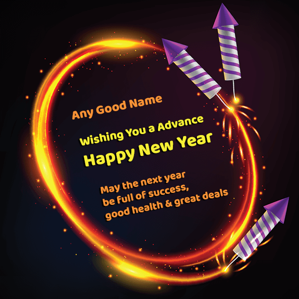 Happy New Year 2022 Greeting Wishes with name