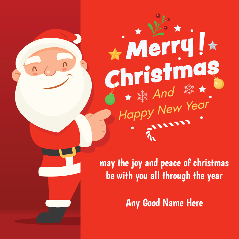 Christmas Wishes Greeting and Happy New Year