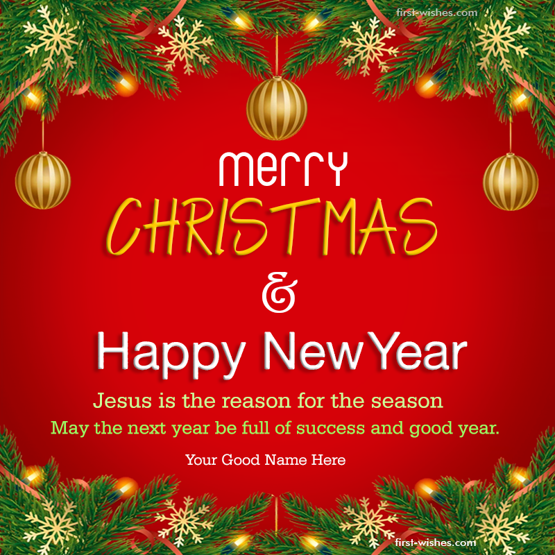 2024 Christmas & New Year Online Wishes Image