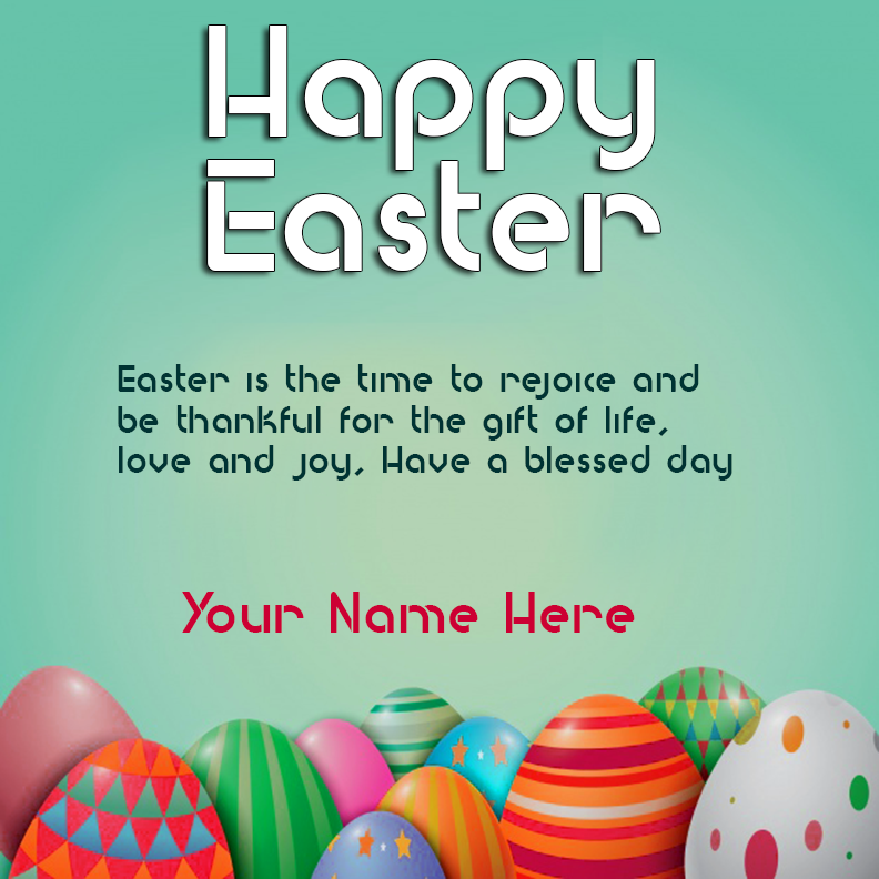 Happy Easter Quotes Wishes Image Card Eggs 