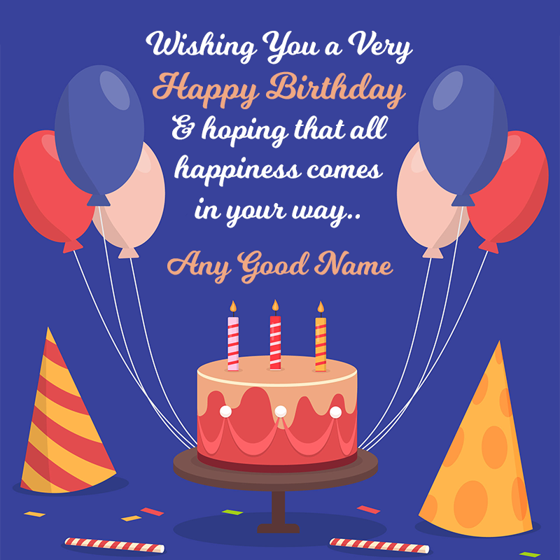 Happy Birthday Cake Wishes Image With Name