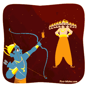 Dussehra Festival Wishes GIF With name